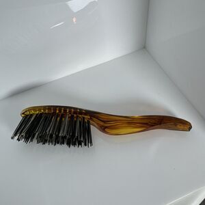 Vintage Avon Mini Hairbrush Dark Tortoise Travel Purse Brush 6”